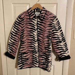 Jacqueline Lauren Pink Tiger Striped jacket - Size L